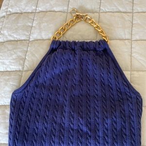 XS Lilly Pulitzer Cotton Cableknit Halter